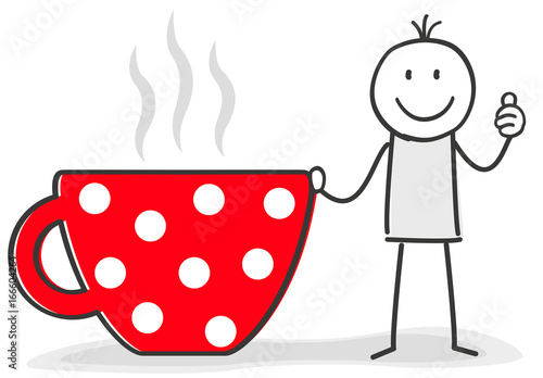 Figur mit Kaffee Tasse 