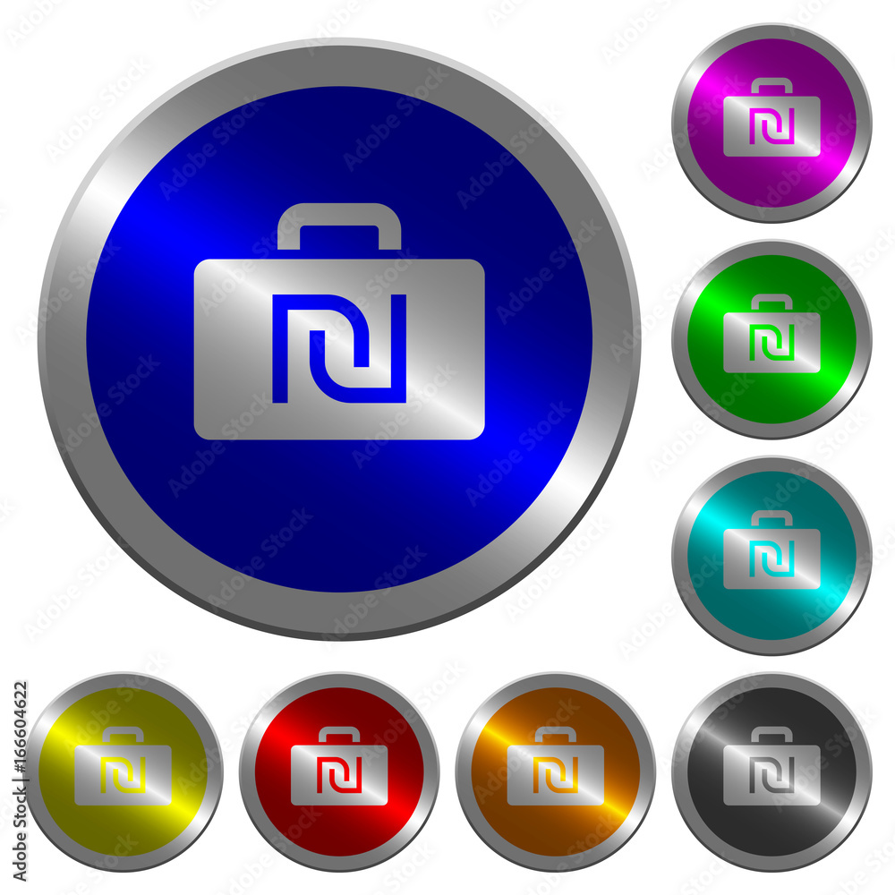Israeli new Shekel bag luminous coin-like round color buttons Israeli new Shekel bag luminous coin-like round color buttons
