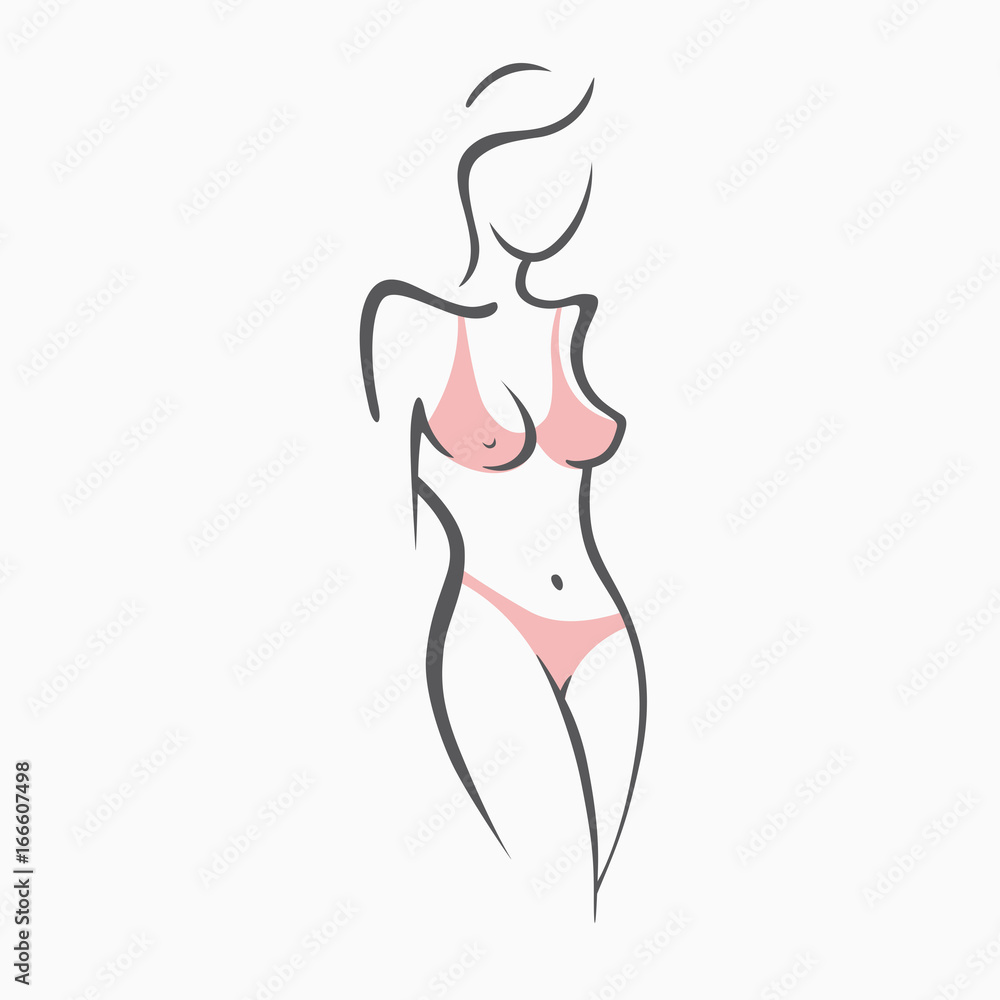Sexy fitness naked girl with a chic figure. Intimate sexy lady, model in a pose. Lovely ass In swimsuit, panties. Drawn graphics for design, Abstraction background Sexy fitness naked girl with a chic figure. Intimate sexy lady, model in a pose. Lovely ass In swimsuit, panties. Drawn graphics for design, Abstraction background