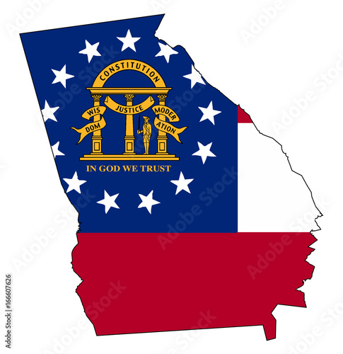 Georgia State Outline Map and Seal