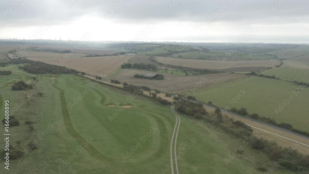 Aerial 3 of Road Beside Hollingbury Park Golf Course , Brighton, UK Aerial 3 of Road Beside Hollingbury Park Golf Course , Brighton, UK