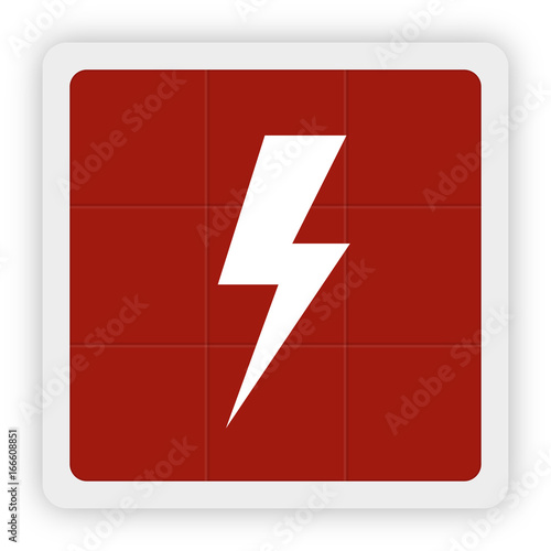 Red Icon Schaltfläche - Blitz