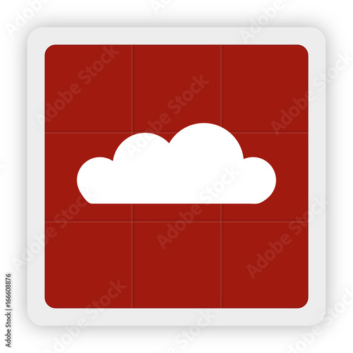 Red Icon Schaltfläche - Wolke