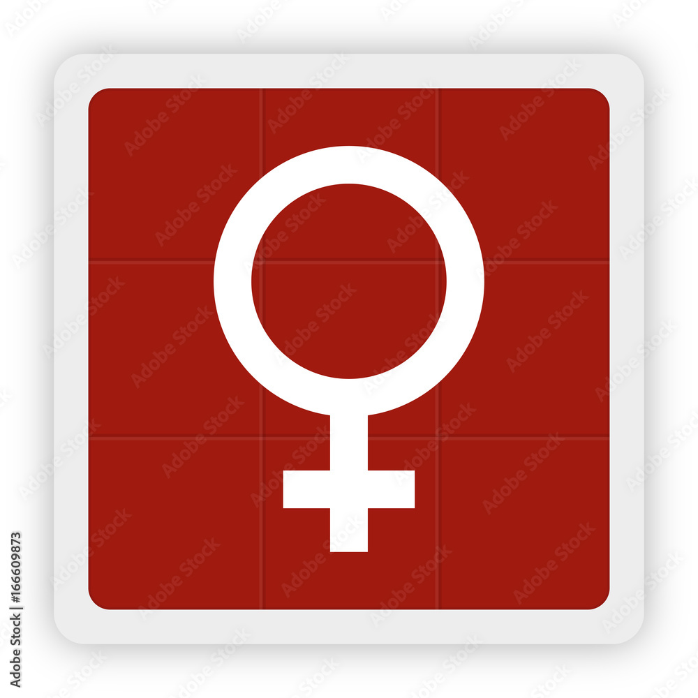 Red Icon Schaltfläche - Geschlecht weiblich Red Icon Schaltfläche - Geschlecht weiblich