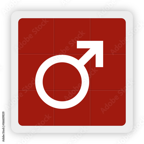 Red Icon Schaltfläche - Geschlecht männlich