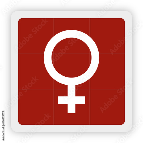 Red Icon Schaltfläche - Geschlecht weiblich
