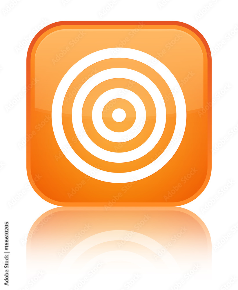 Target icon special orange square button Target icon special orange square button