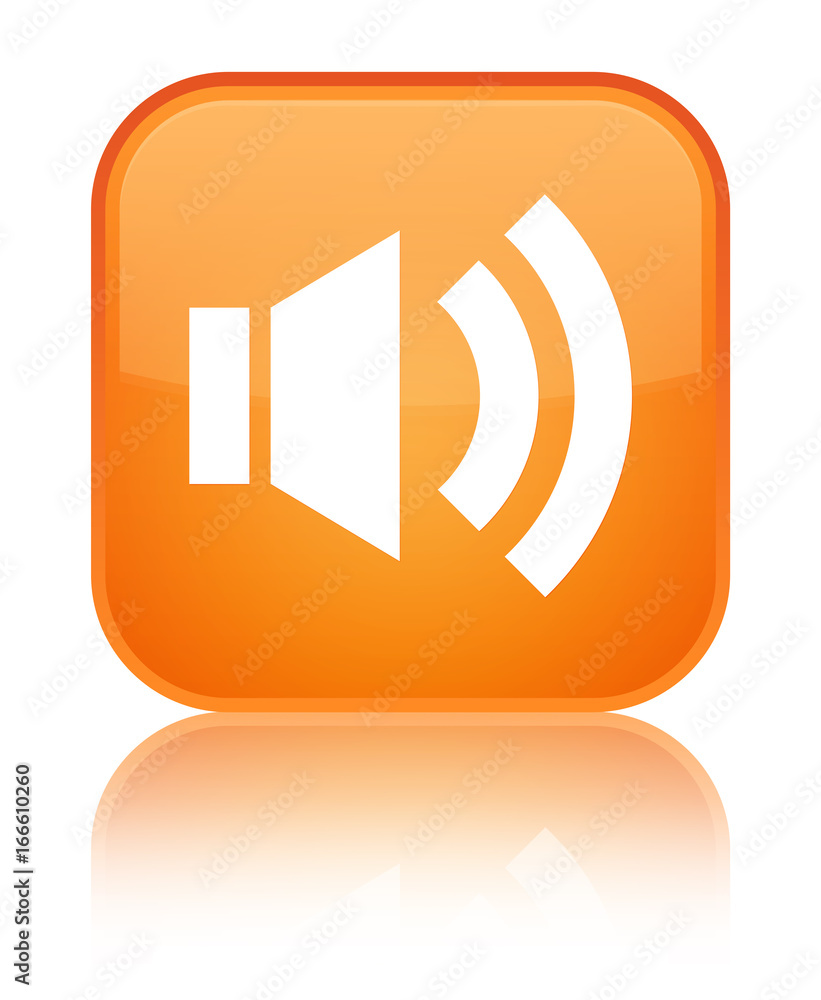 Volume icon special orange square button Volume icon special orange square button