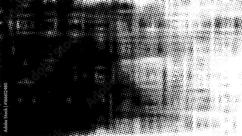 Grunge halftone vector black white. Abstract vintage texture black and white