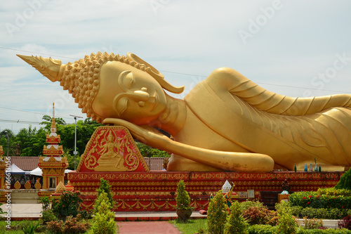 The Lying Buddha at Pha That Luang in Vientiane, Laos