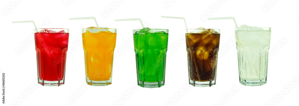 custom made wallpaper toronto digitalSet of solf drinks isolated on white background