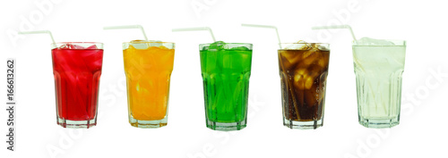 Wallpaper Mural Set of solf drinks isolated on white background Torontodigital.ca