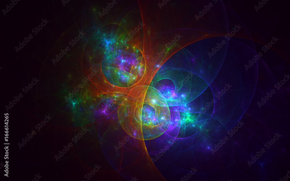 3D rendering abstract fractal light background 3D rendering abstract fractal light background