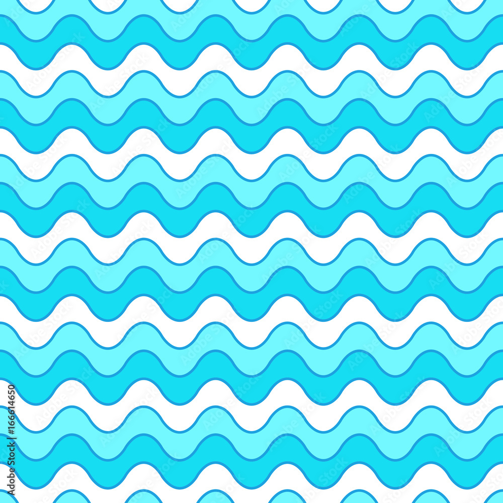 Seamless pattern from waves of various shades of blue Seamless pattern from waves of various shades of blue