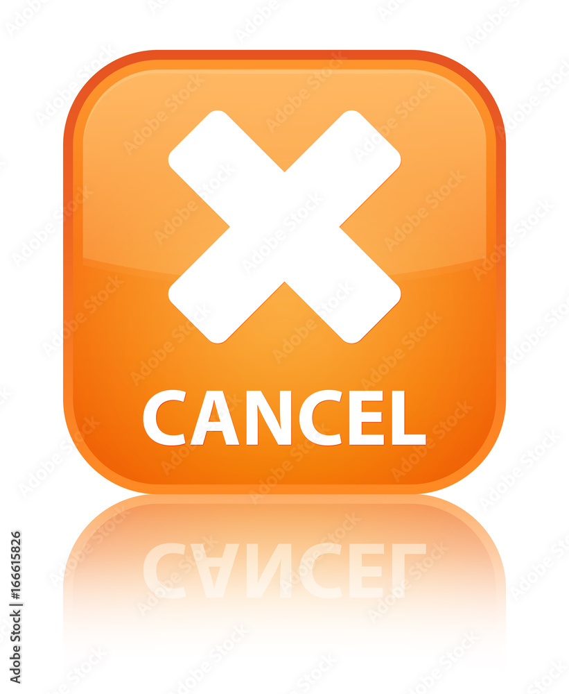 Obraz premium Cancel special orange square button