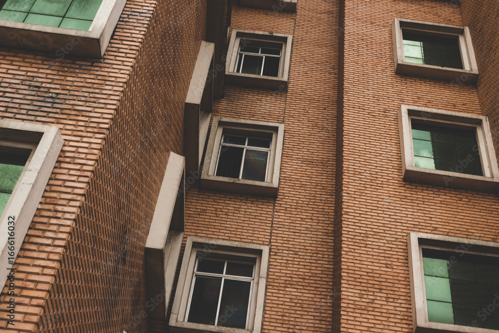 Obraz premium Close up building with windows