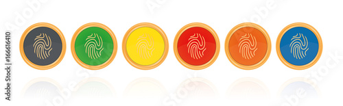 Fingerabdruck - Bronze Buttons