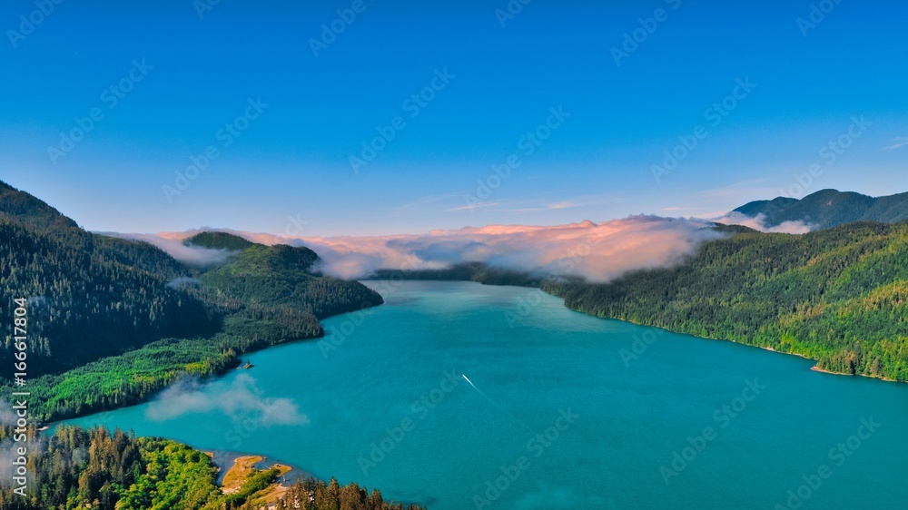 Aerial view of Nitnat Lake