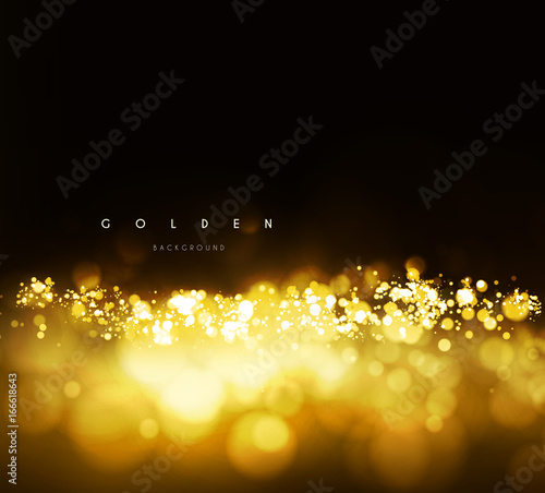 Gold background with bokeh