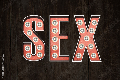 Retro Leuchtreklame Sex