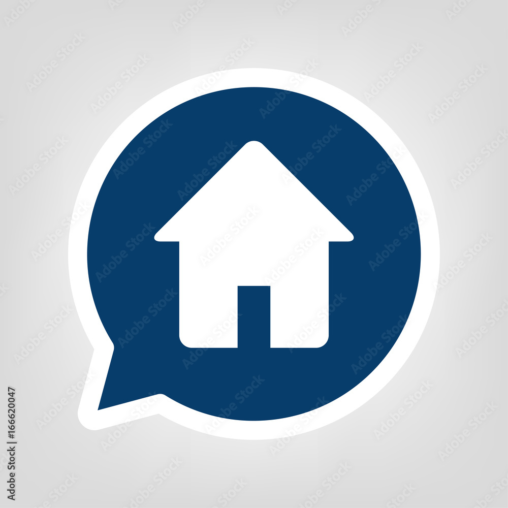 Fototapeta premium Sprechblase Haus Symbol