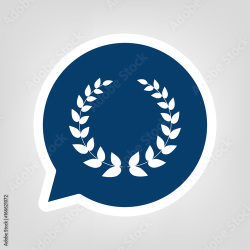 Sprechblase Lorbeerkranz