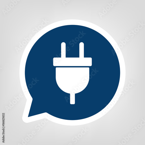 Sprechblase Stromstecker