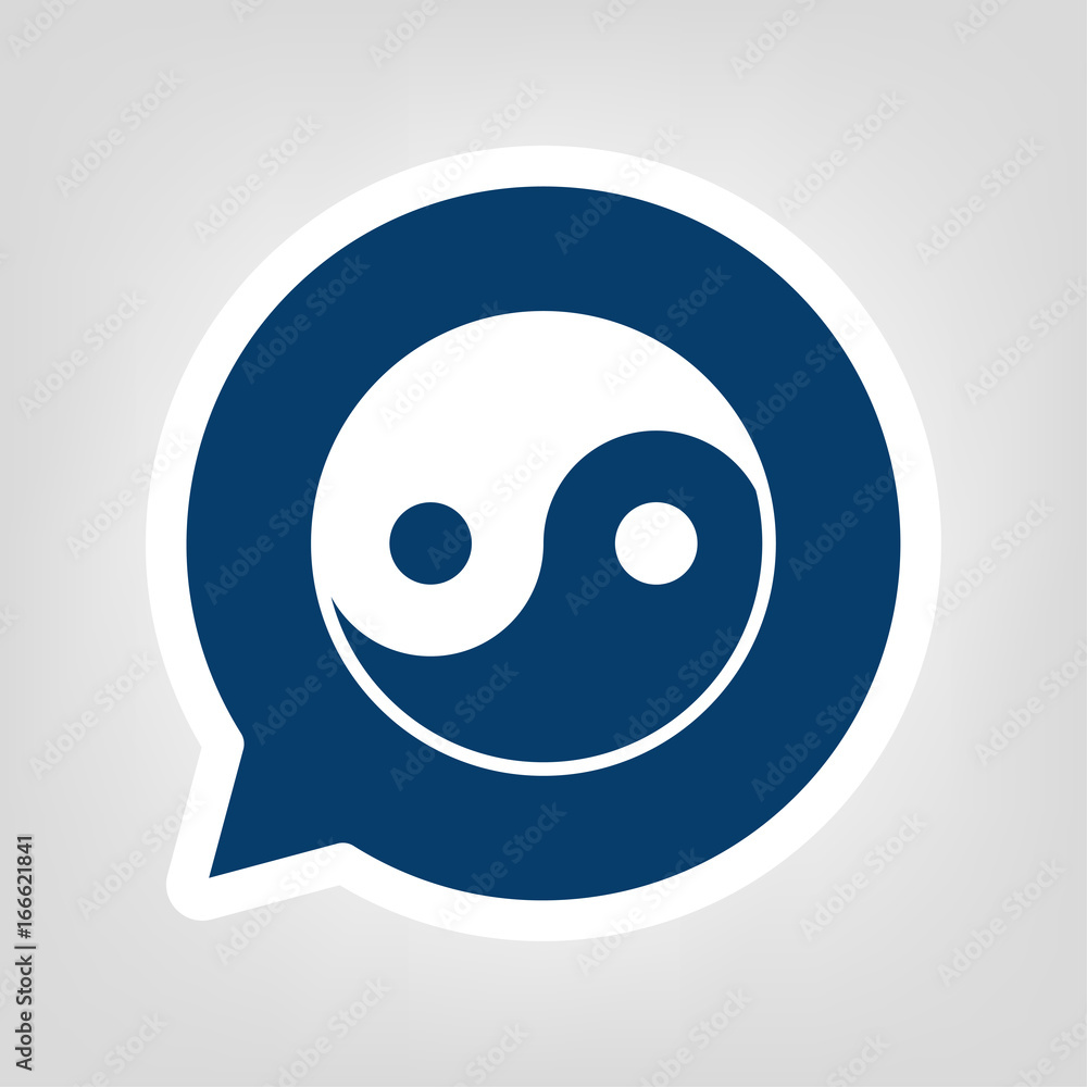 Sprechblase Ying Yang Sprechblase Ying Yang