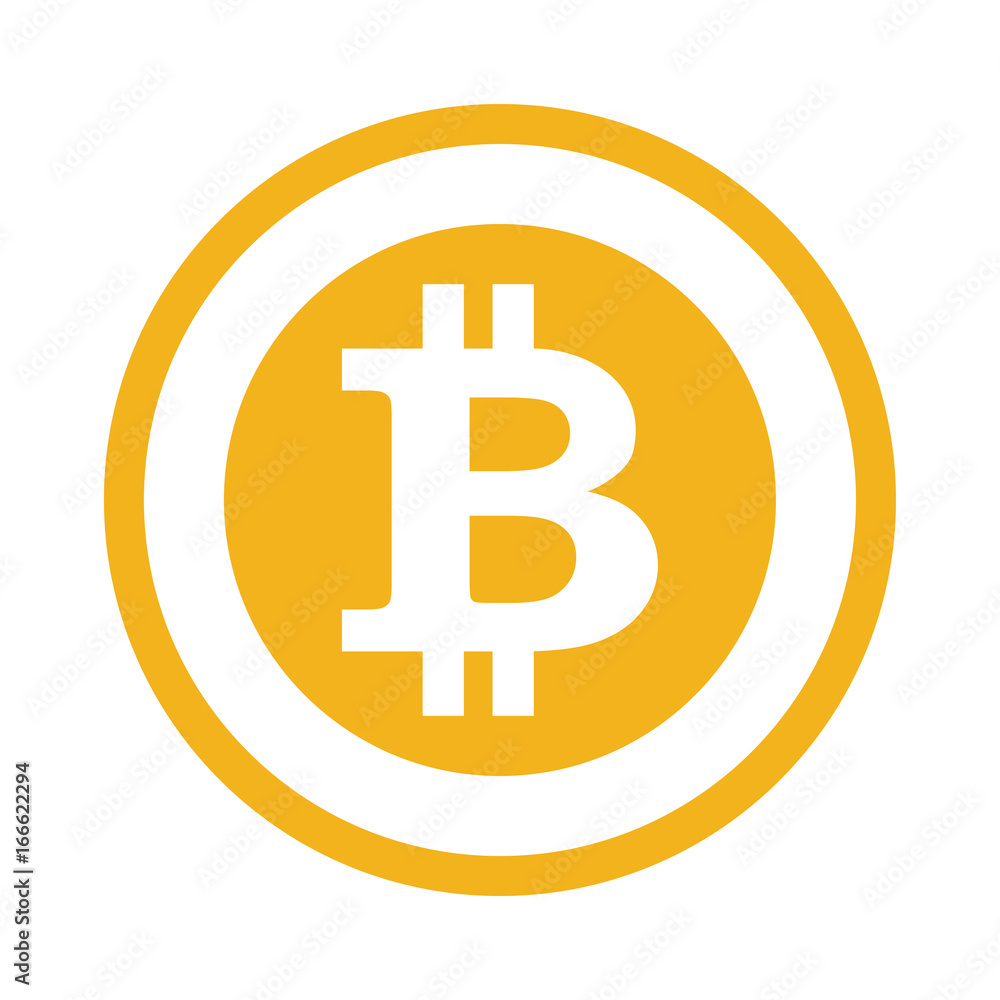 Bitcoin symbol in flat design. Coin symbol Electronic currency. Vector image. Bitcoin symbol in flat design. Coin symbol Electronic currency. Vector image.