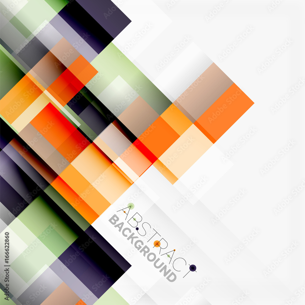 Fototapeta premium Abstract blocks template design background, simple geometric shapes on white, straight lines and rectangles