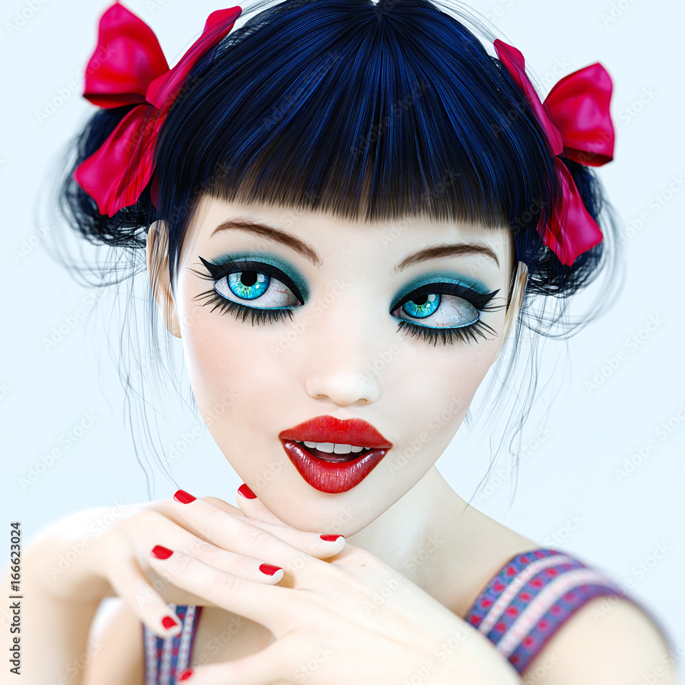 Dark Doll Makeup
