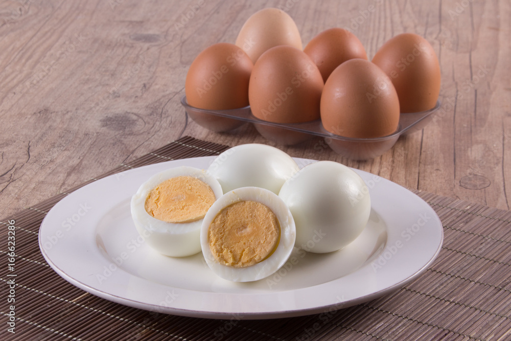 Boiled Eggs on the plate Boiled Eggs on the plate