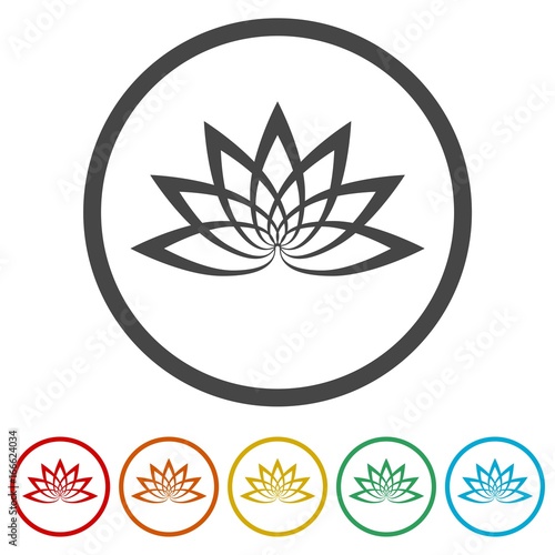 Lotus Flower icons set © sljubisa