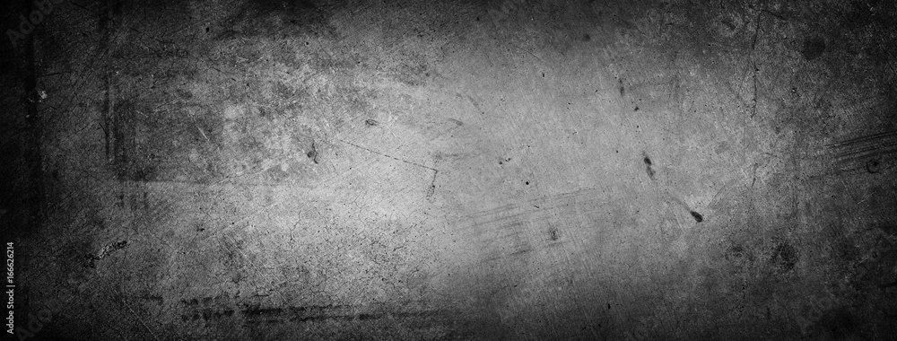 Grey grunge concrete wall banner background