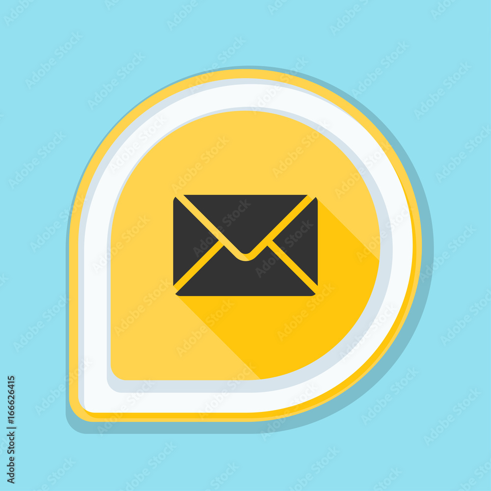Mail sign button illustration Mail sign button illustration