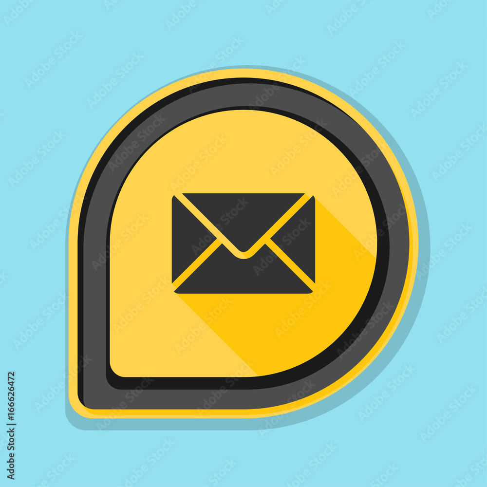 Mail sign button illustration Mail sign button illustration