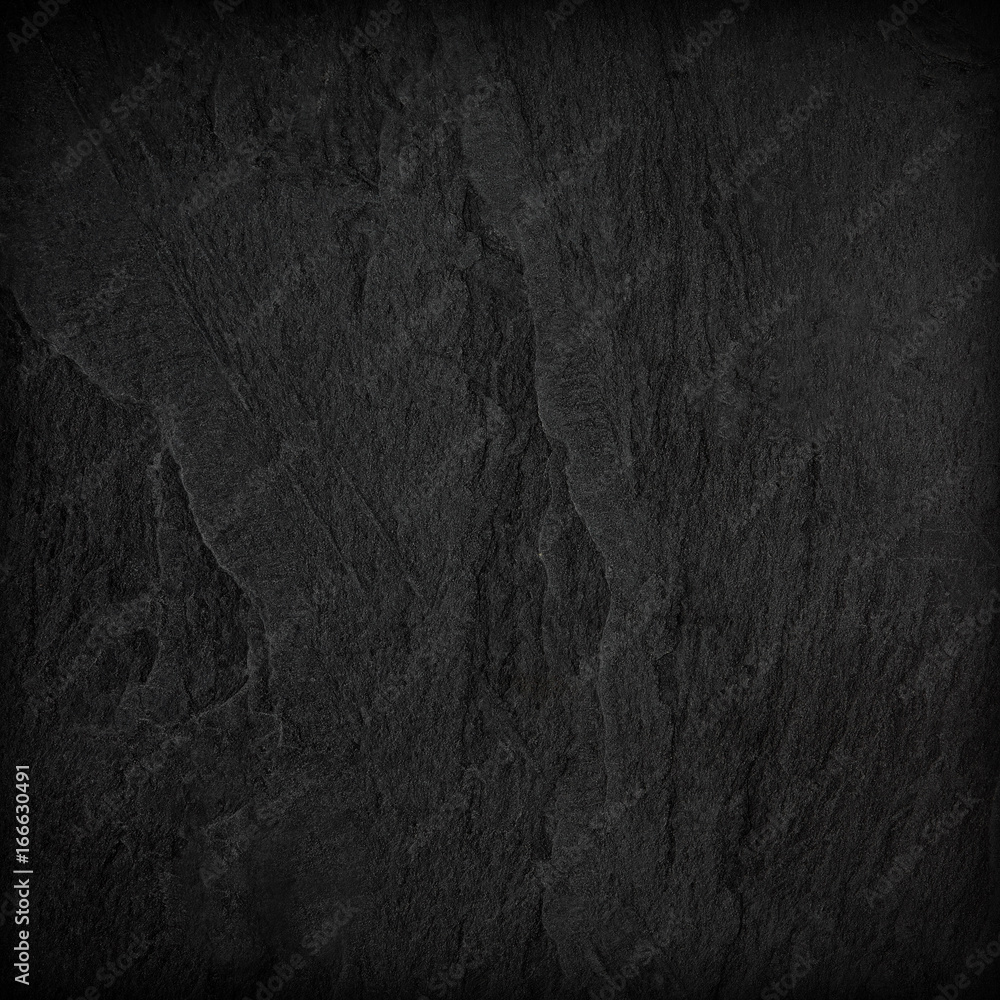 Naklejka premium Dark grey black slate background or texture.