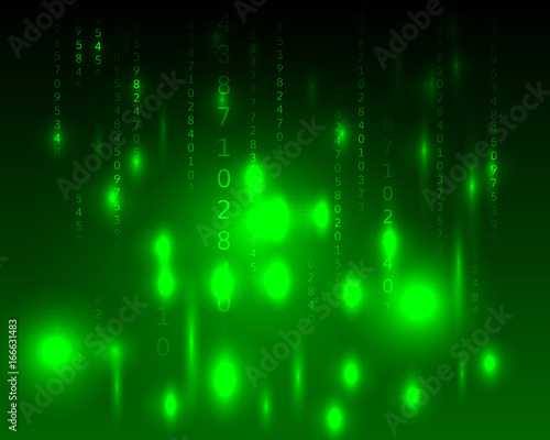 Abstract green background in the style of a matrix © Ayvengo