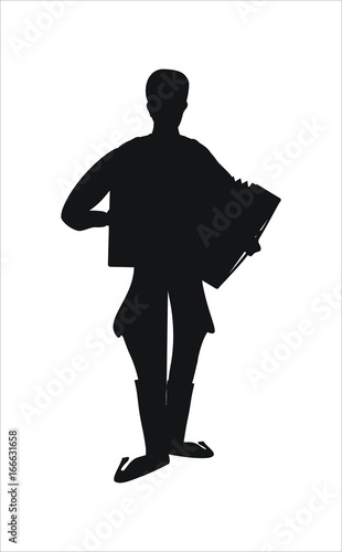 accordionist - accordion shadow