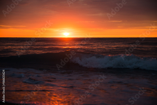 Dramatic sunset over the sea