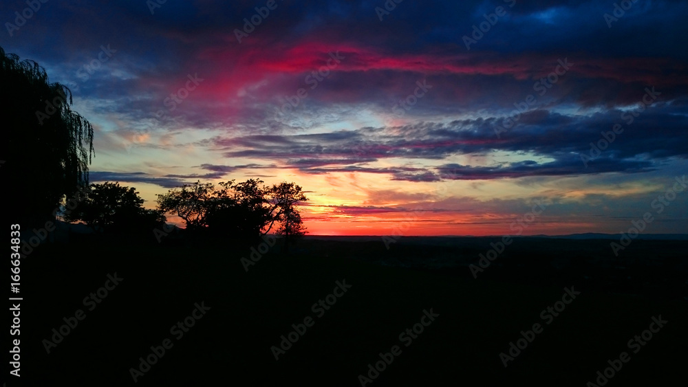 Abendstimmung Himmel mit Farben Abendstimmung Himmel mit Farben