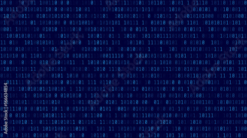 Binary Code Background. Format 16:9. Vector