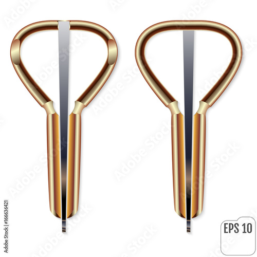 jew's harp on a white background