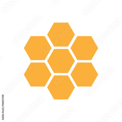 Honey icon in flat style. 