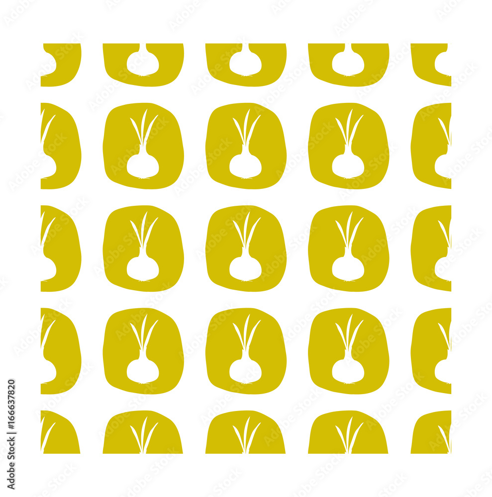 Onion seamless pattern in flat style. Onion seamless pattern in flat style.
