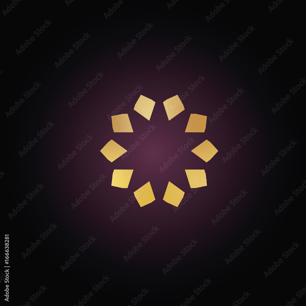 Golden logo in arabic style