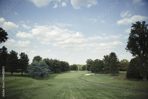 Empty fariway on golf course
