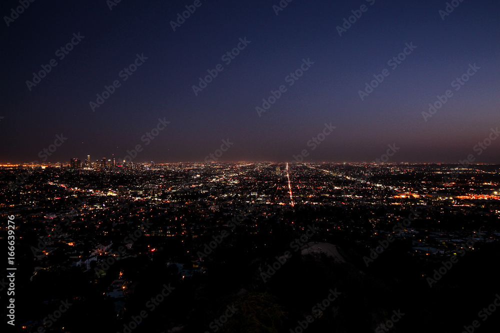 Naklejka premium City lights Los Angeles
