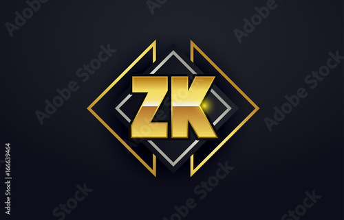 ZK Initial Logo for your startup venture photo