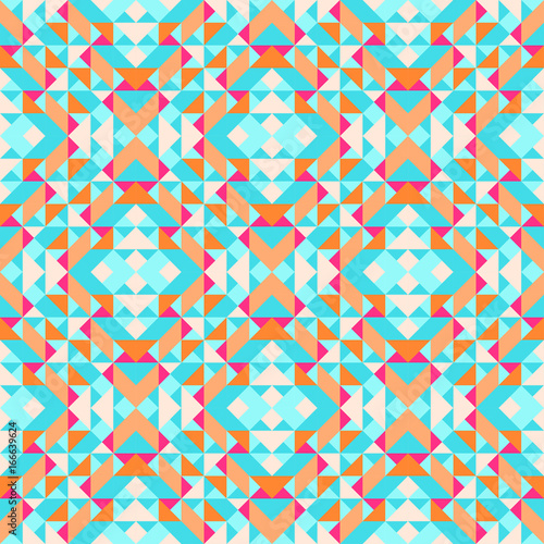 Ethnic geometric pattern with elements of traditional tribal folk style. Vector illustration.
